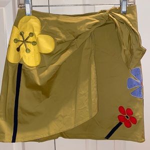 Michael Simon Yellow Floral Skirt